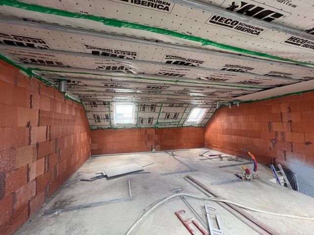 Avant travaux de projection Aéroblue dans une maison en construction